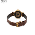 GUCCI Sherry Line Black Face with Brown Strap * #