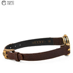 GUCCI Sherry Line Black Face with Brown Strap * #