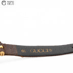 GUCCI Sherry Line Black Face with Brown Strap * #