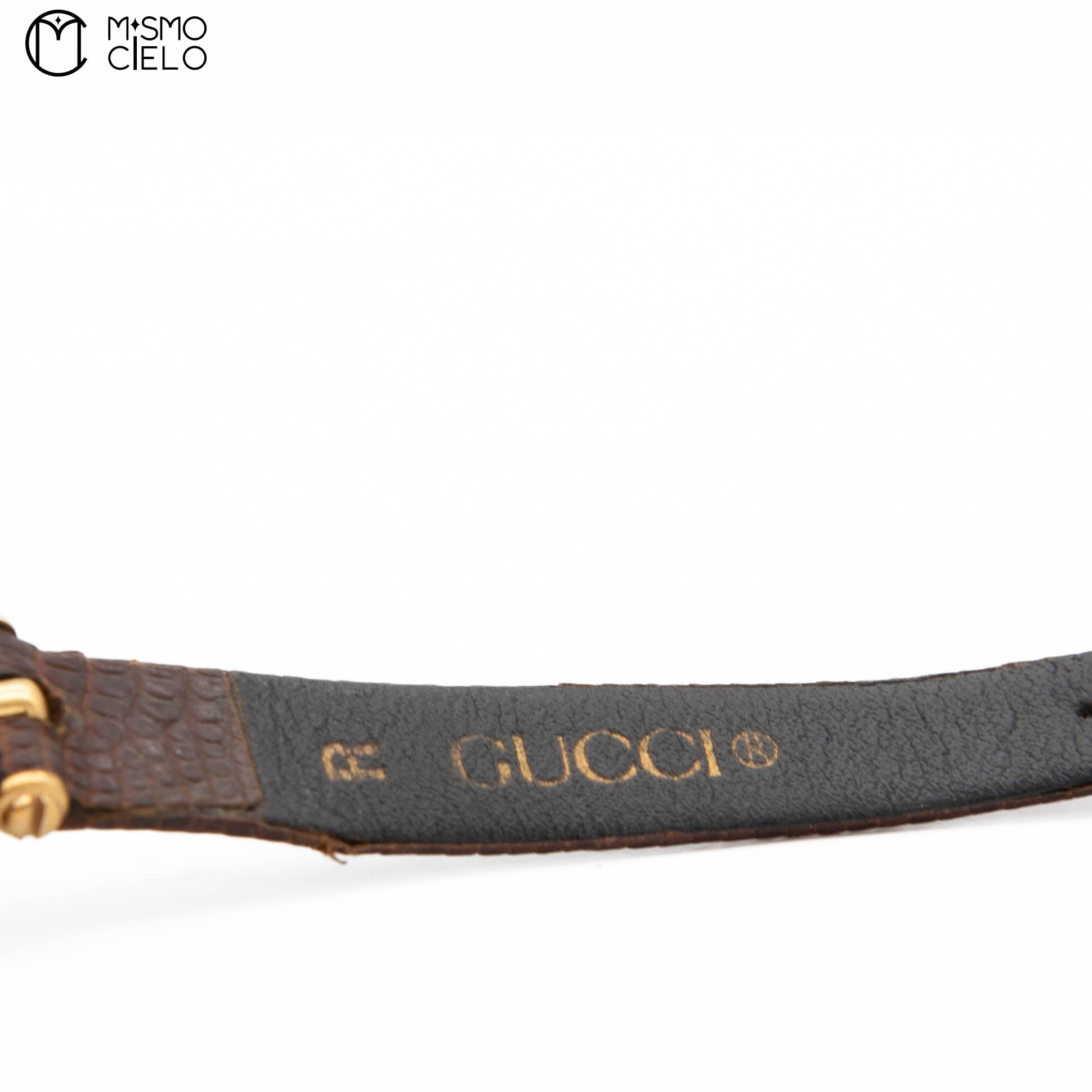 GUCCI Sherry Line Black Face with Brown Strap * #