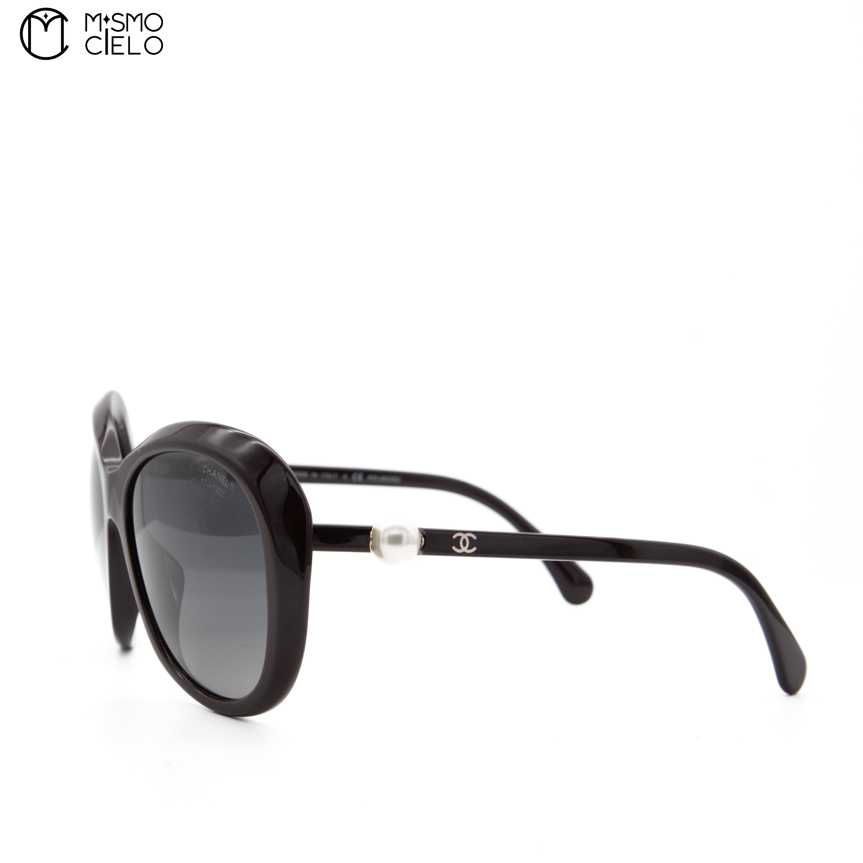 Burgundy Coco mark Pearl Sunglasses