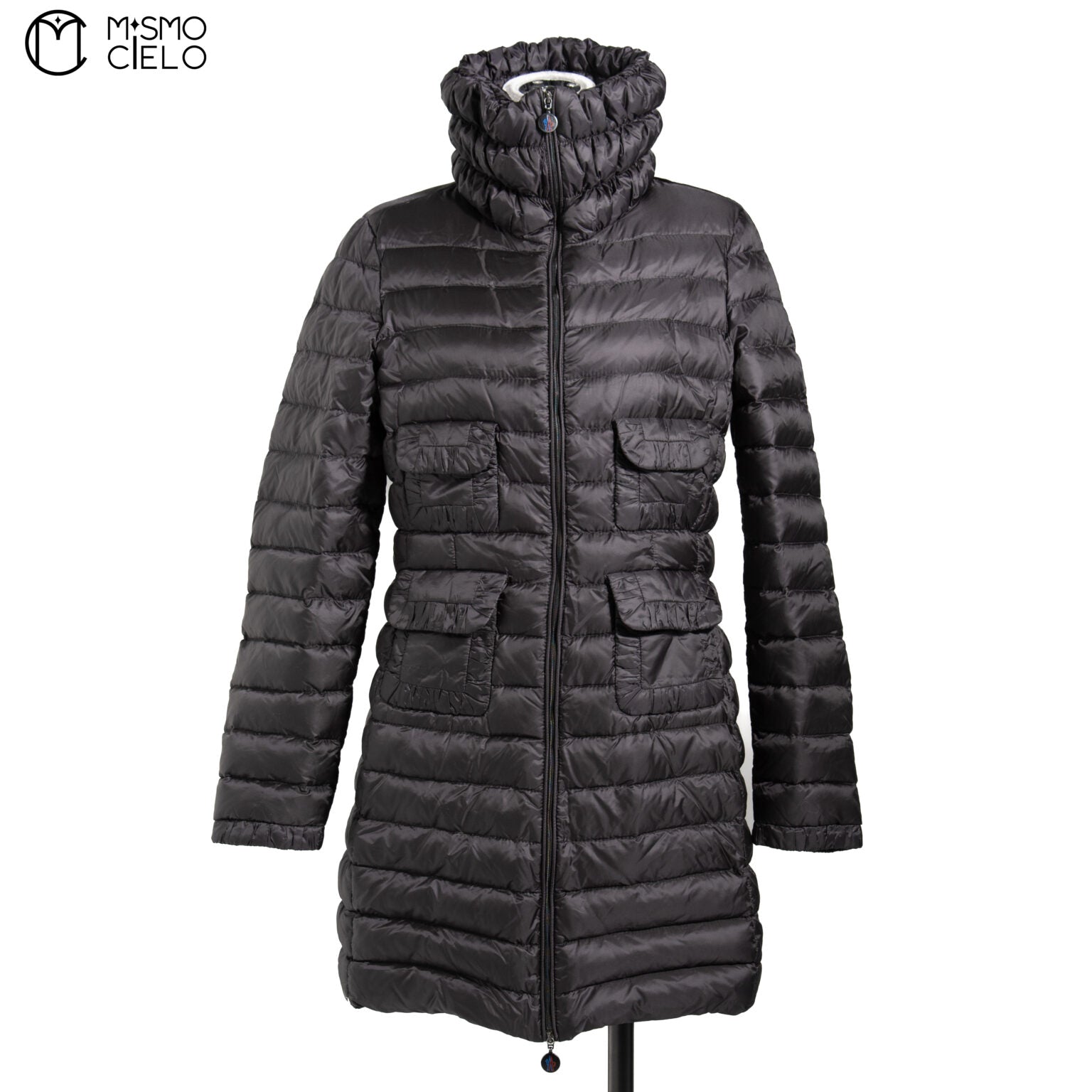 Black ZEIA GIUBBOTTO Long Down Jacket
