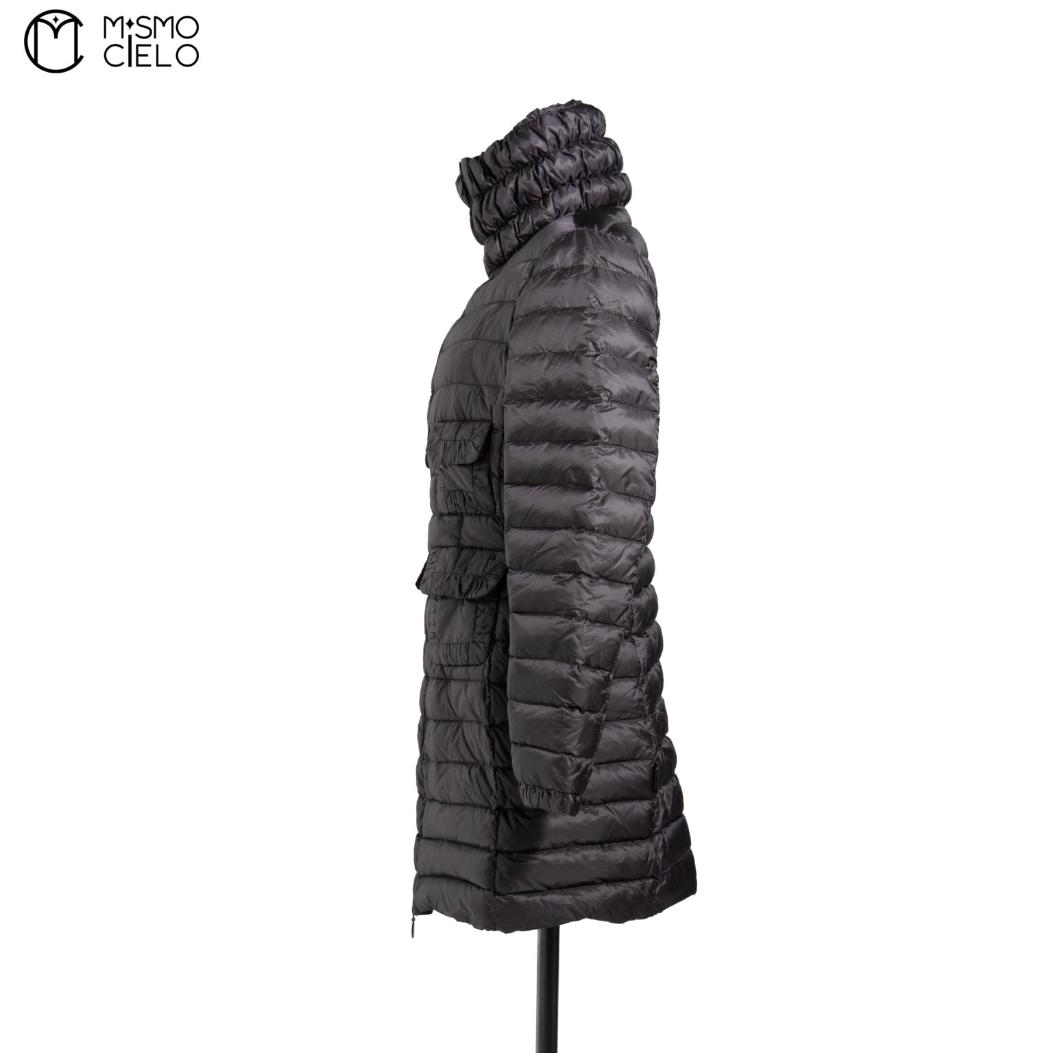 Black ZEIA GIUBBOTTO Long Down Jacket
