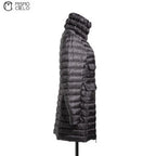 Black ZEIA GIUBBOTTO Long Down Jacket