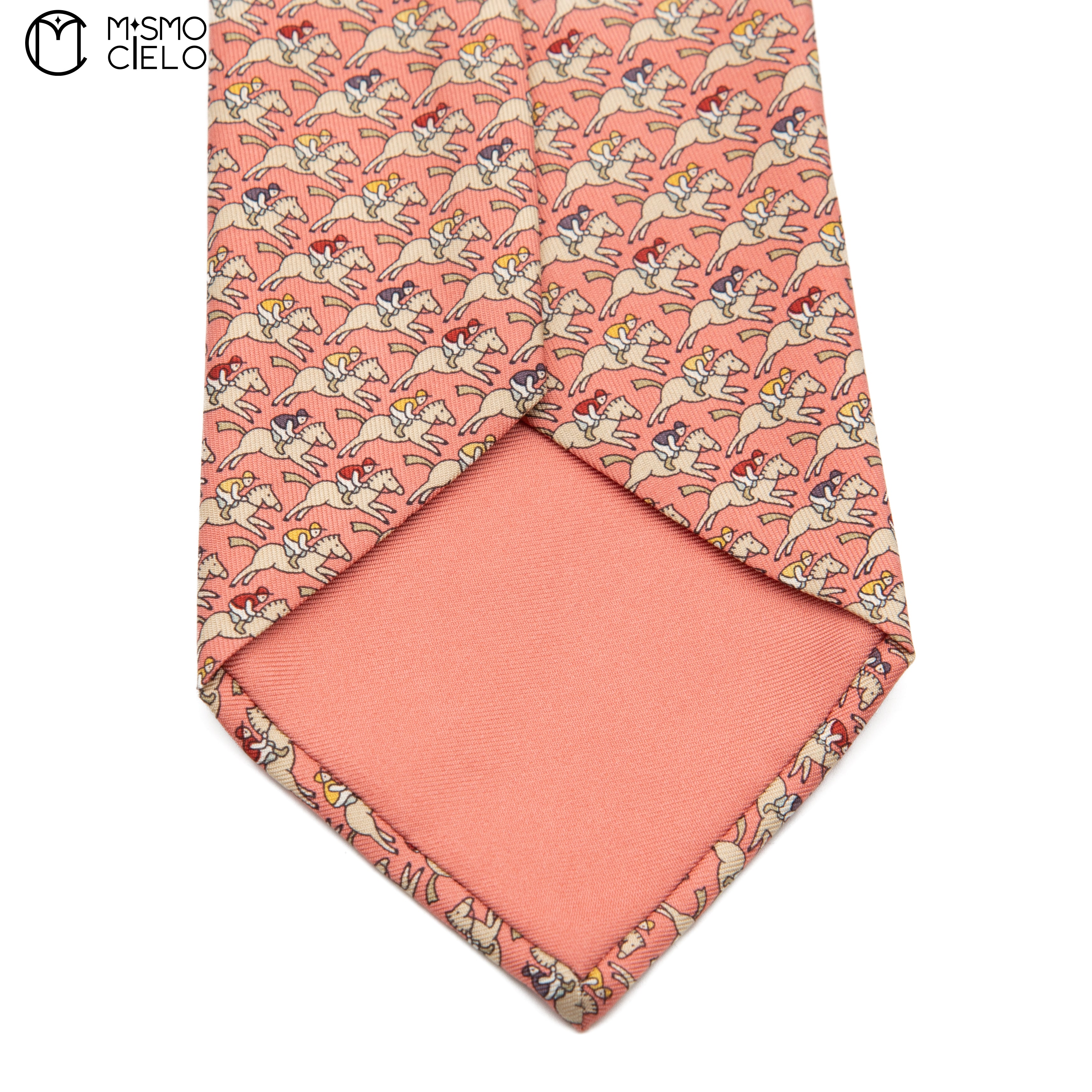 Pink Equestrian Motif Tie