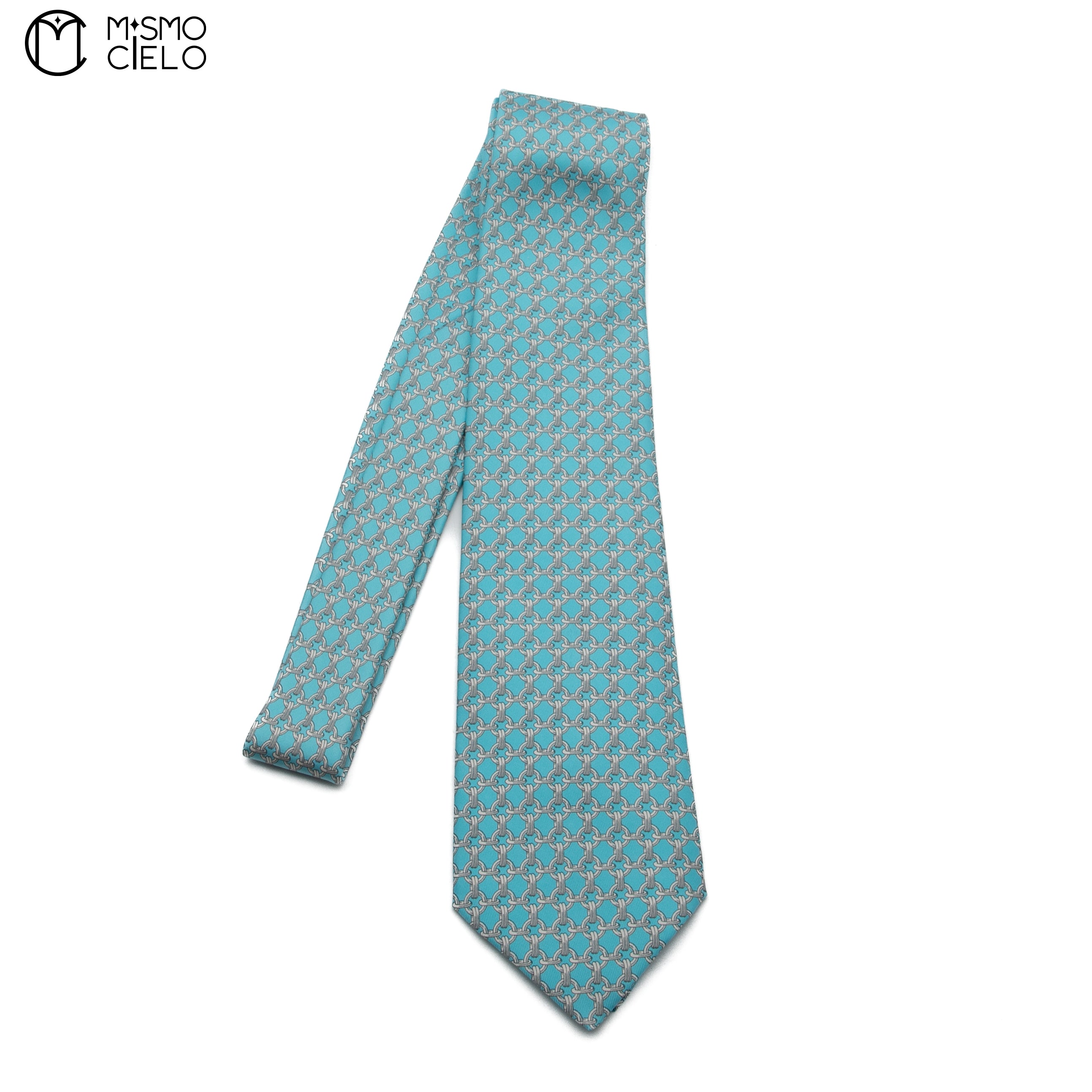 Blue Chain Pattern Tie