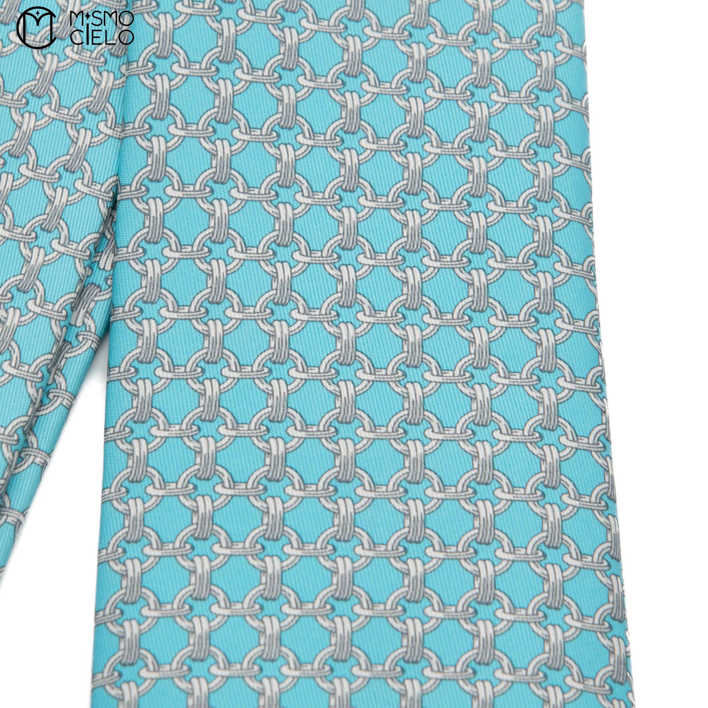 Blue Chain Pattern Tie