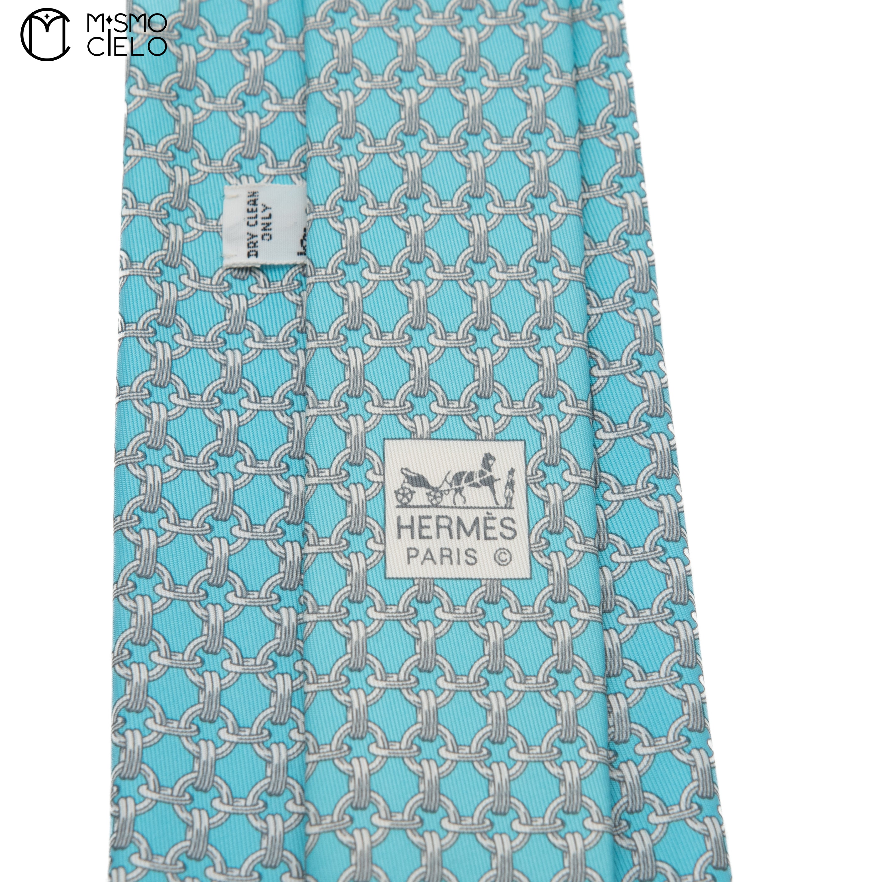 Blue Chain Pattern Tie