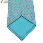 Blue Chain Pattern Tie