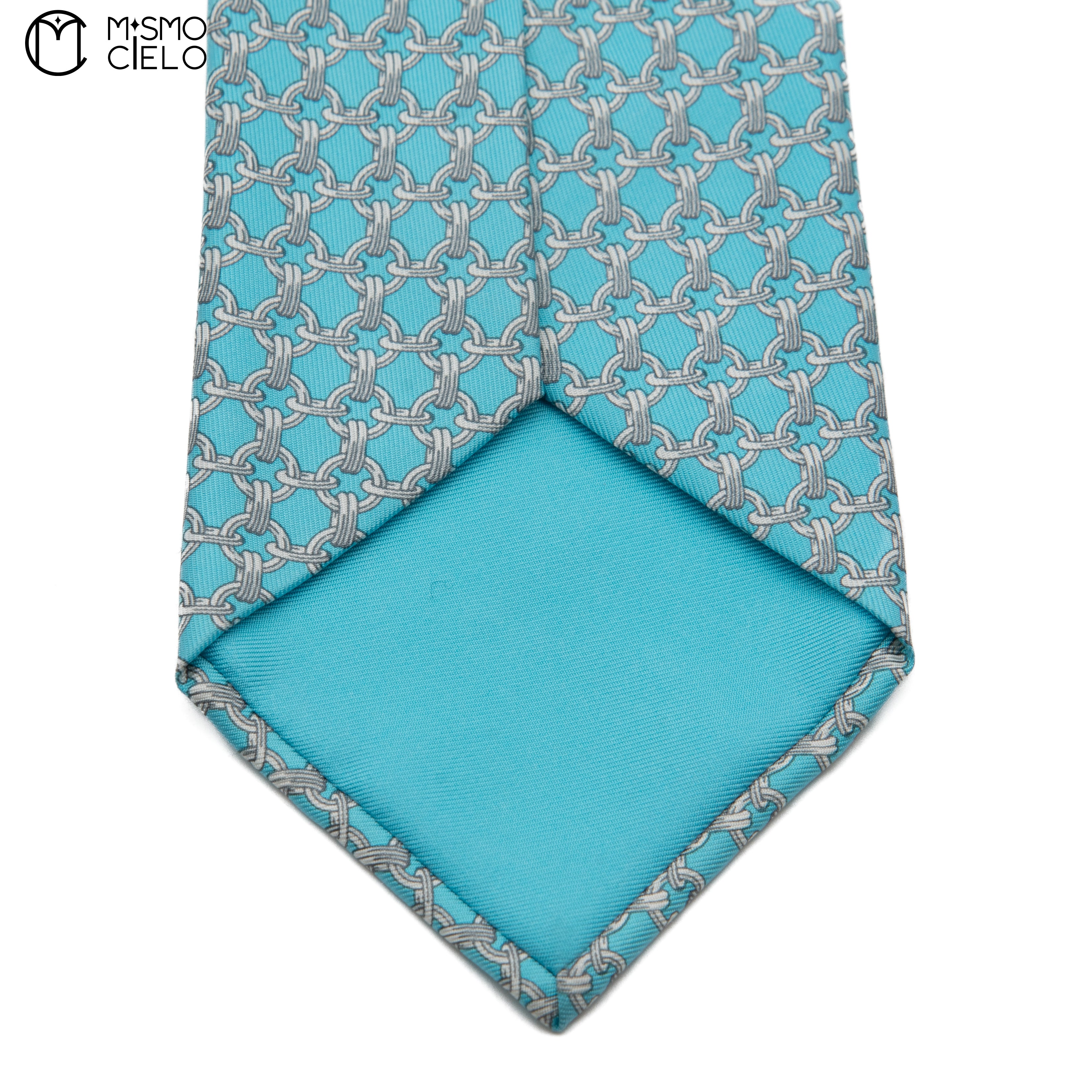Blue Chain Pattern Tie