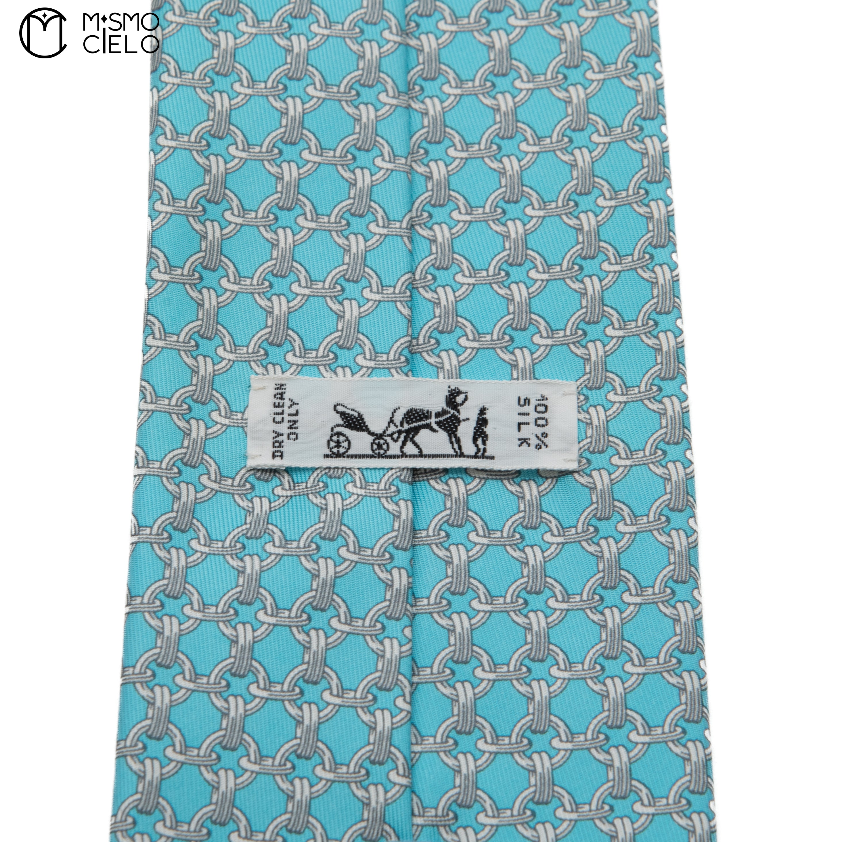 Blue Chain Pattern Tie