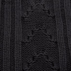 LOUIS VUITTON M75368 Black Gaston Patch Wool Scarf 147 cm
