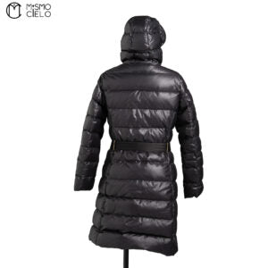 Black and Gold Long Down Jacket