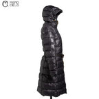 Black and Gold Long Down Jacket