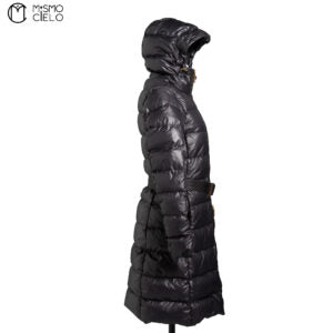 Black and Gold Long Down Jacket