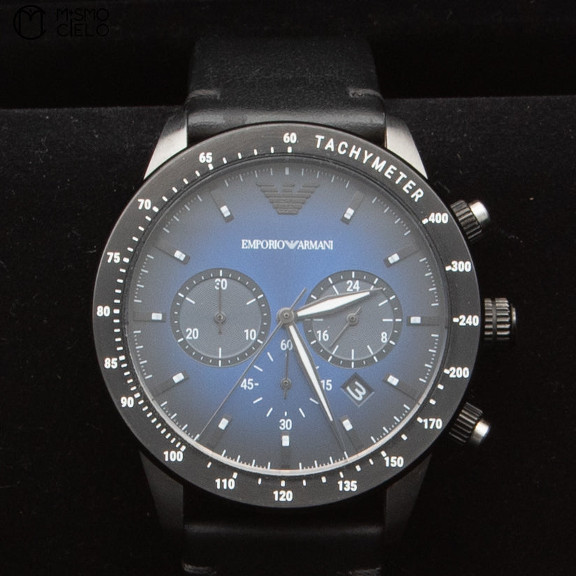 Chrono Leather Strap Watch