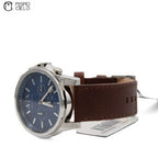 Blue Dial Leather Strap Watch