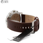 Blue Dial Leather Strap Watch