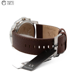 Blue Dial Leather Strap Watch