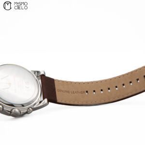 Blue Dial Leather Strap Watch