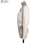 White Coco Mark Button Cardigan