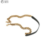 Dark Green V Stitch Shoulder Bag  and Leather Strap