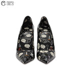 Hot Chick Leather Heel Pumps Size 36.5 *