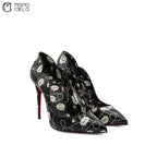 Hot Chick Leather Heel Pumps Size 36.5 *