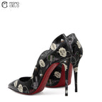 Hot Chick Leather Heel Pumps Size 36.5 *