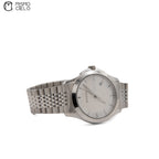 126.4 White Face Timeless G Date Quartz Stainless Steel Watch *