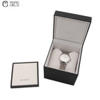 126.4 White Face Timeless G Date Quartz Stainless Steel Watch *