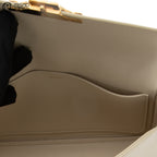 Cream Triomphe Calfskin Claude Shoulder Bag