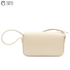 Cream Triomphe Calfskin Claude Shoulder Bag