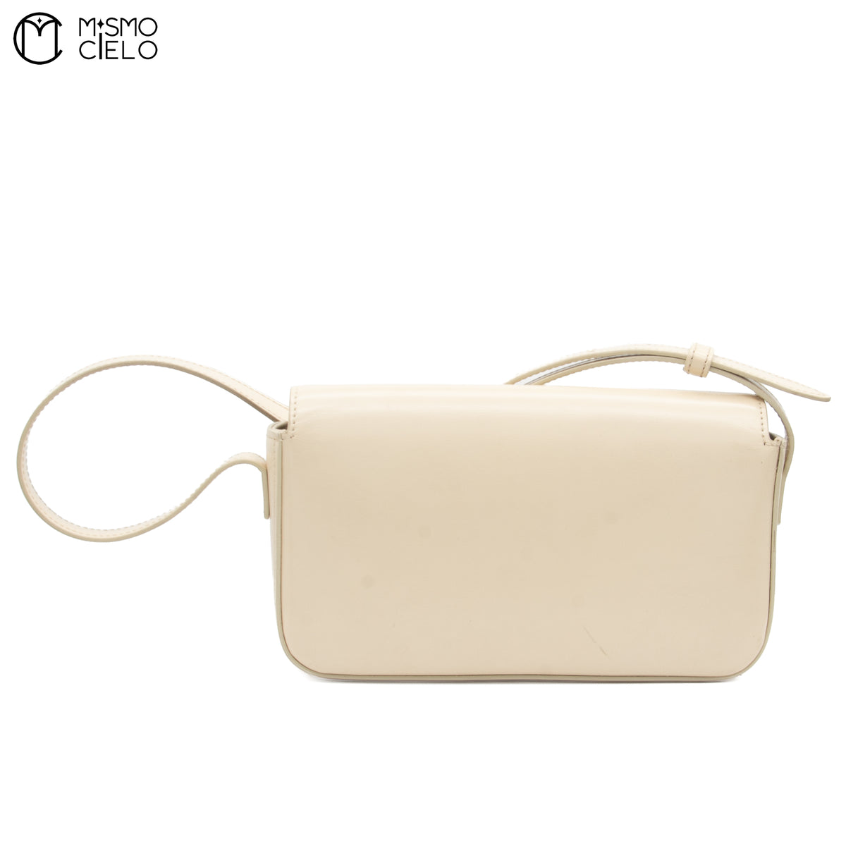 Cream Triomphe Calfskin Claude Shoulder Bag
