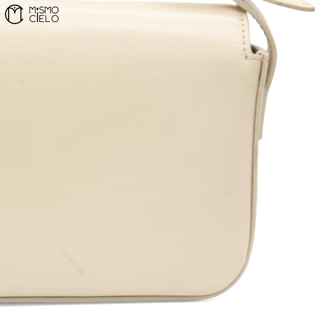 Cream Triomphe Calfskin Claude Shoulder Bag