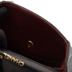 Black Lambskin Mini Square Ram Chain Handbag *