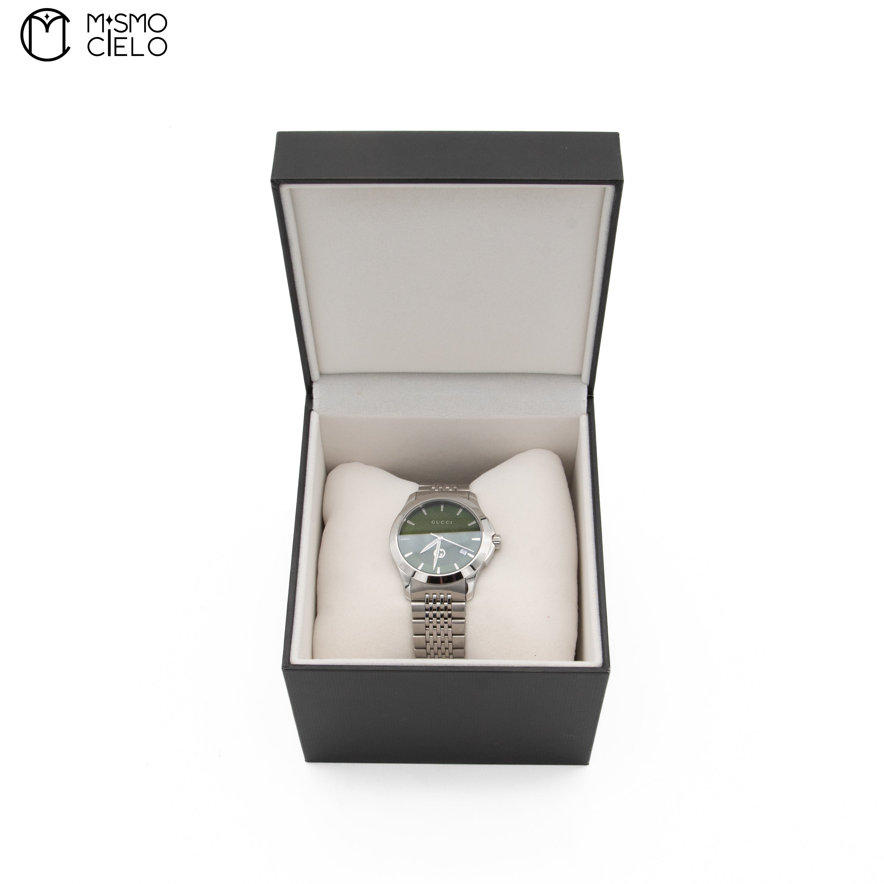 126.4 Green Dial Timeless G  Stainless Steel Watch *