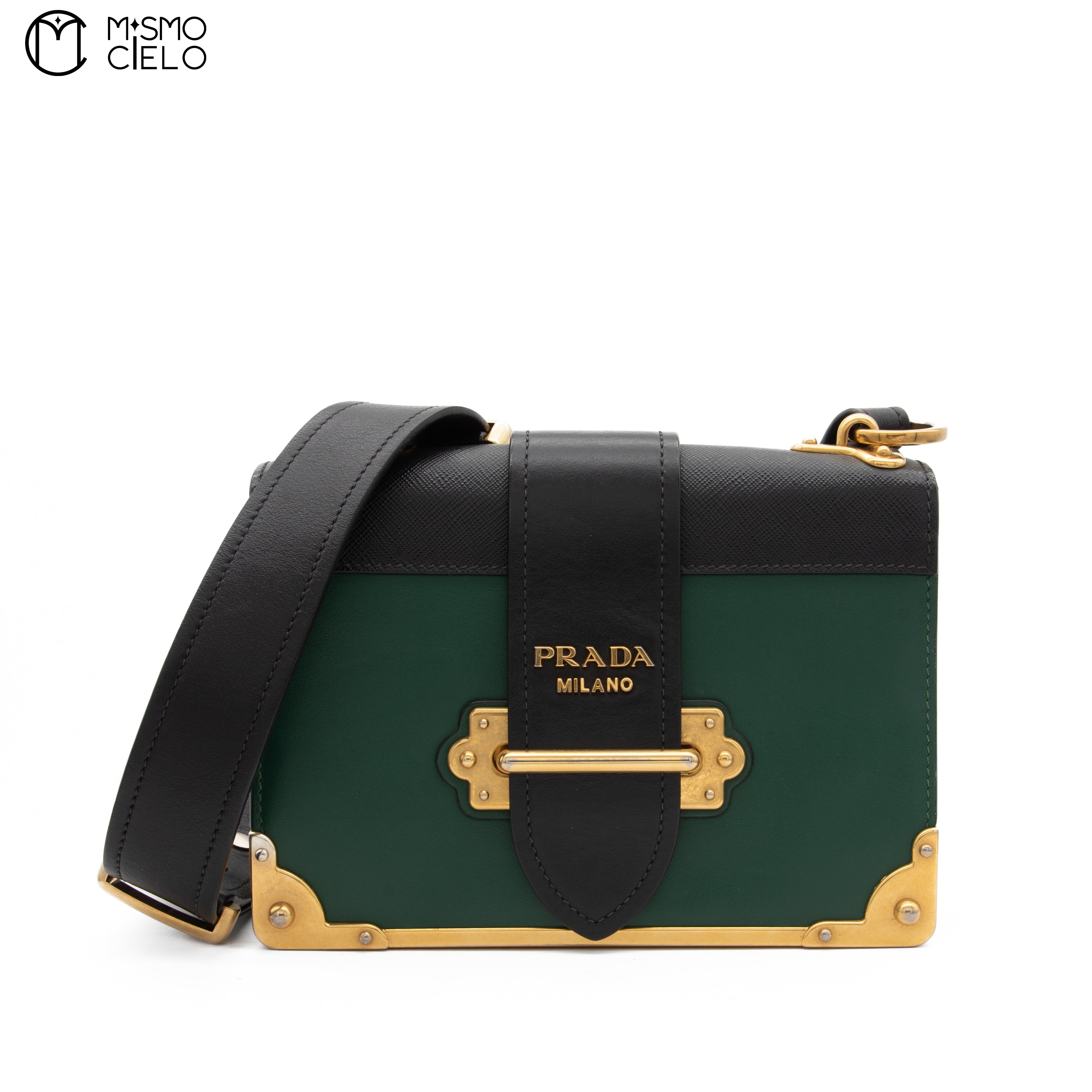 Green & Black Cahier Shoulder Bag
