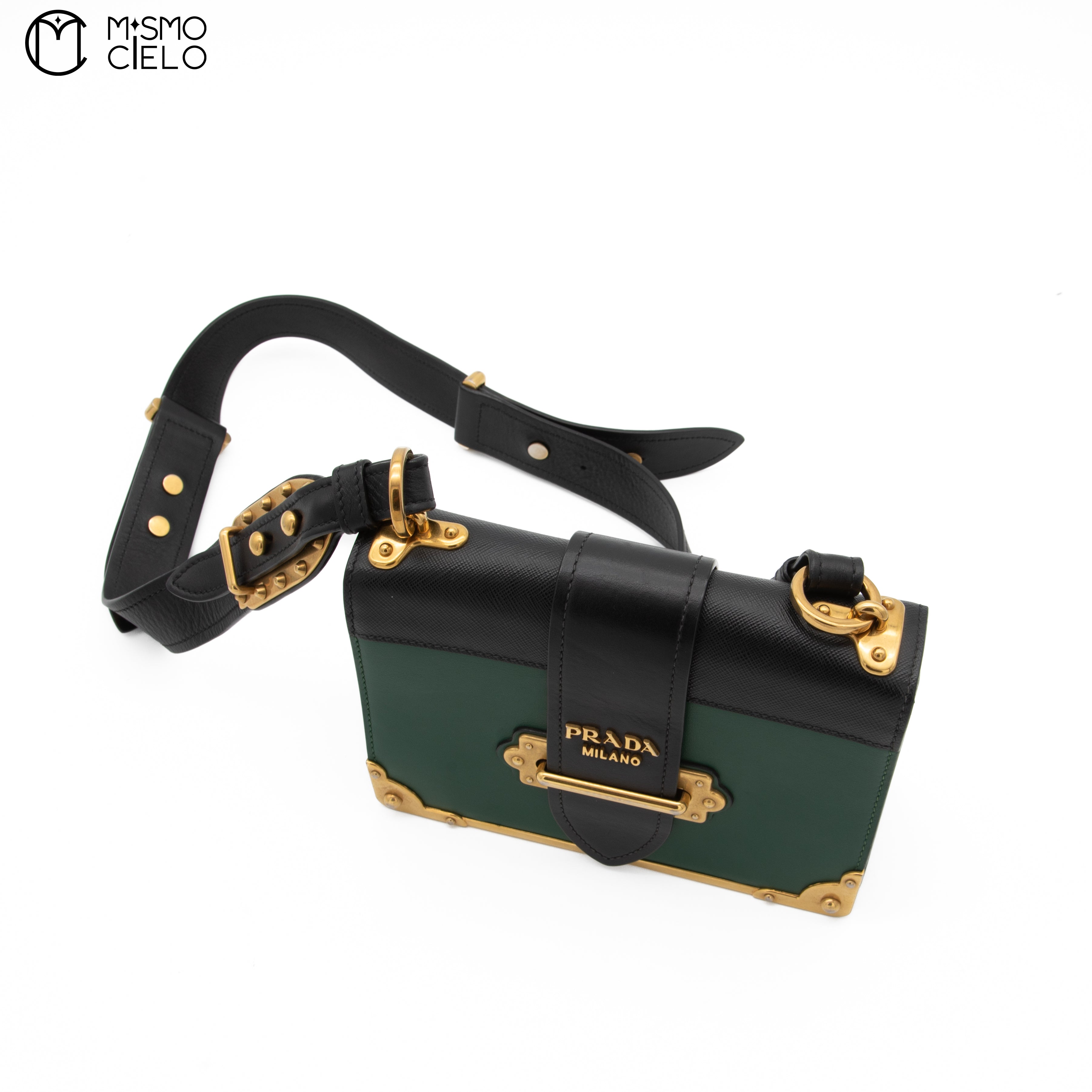Green & Black Cahier Shoulder Bag