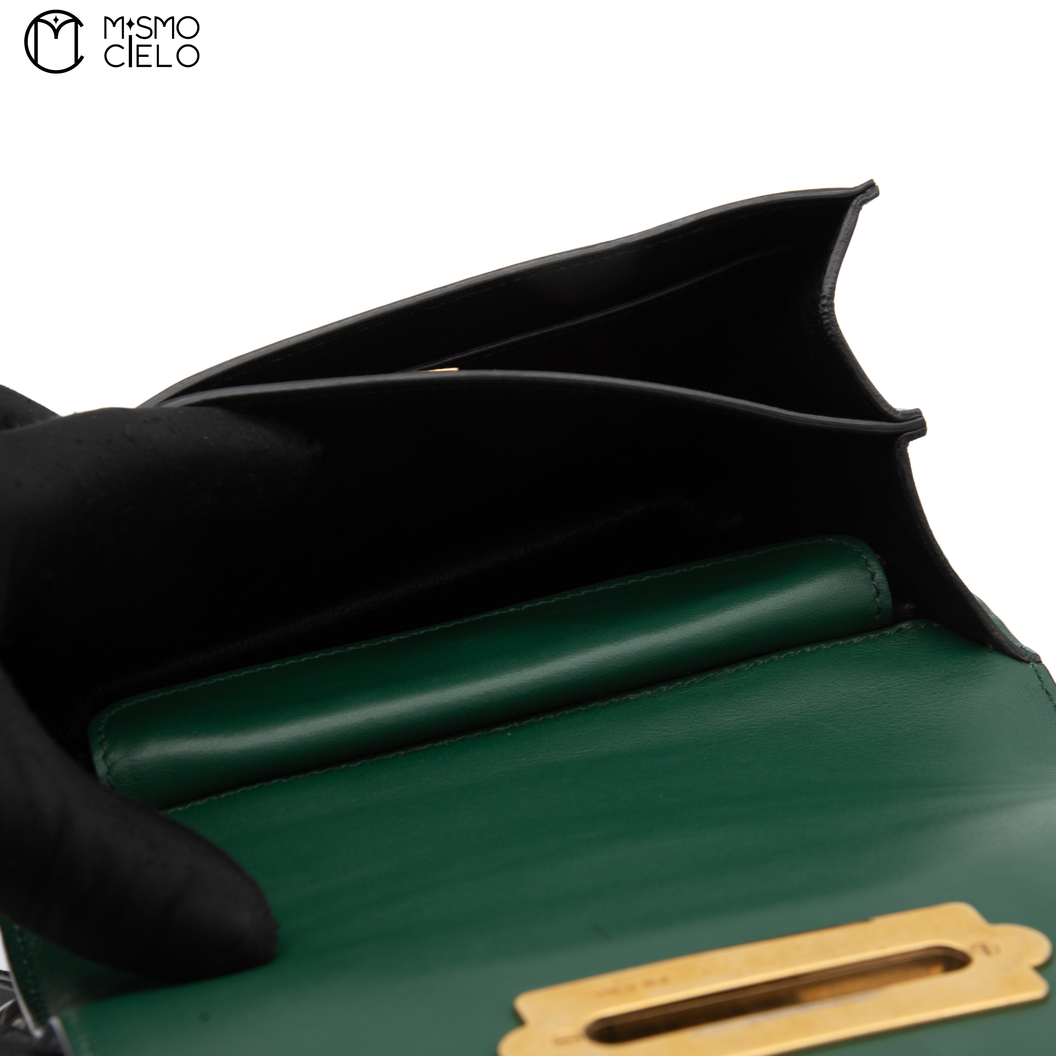 Green & Black Cahier Shoulder Bag