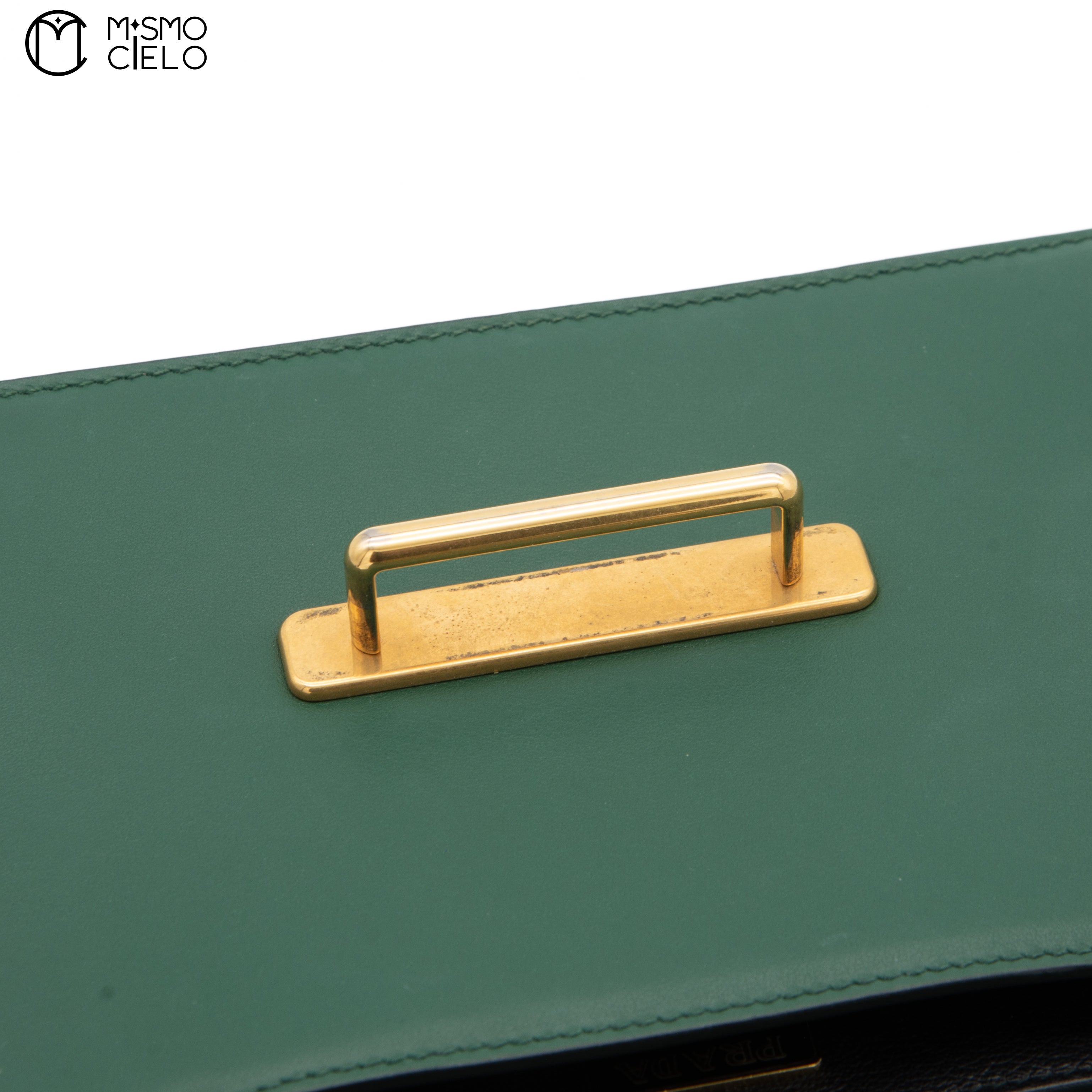 Green & Black Cahier Shoulder Bag