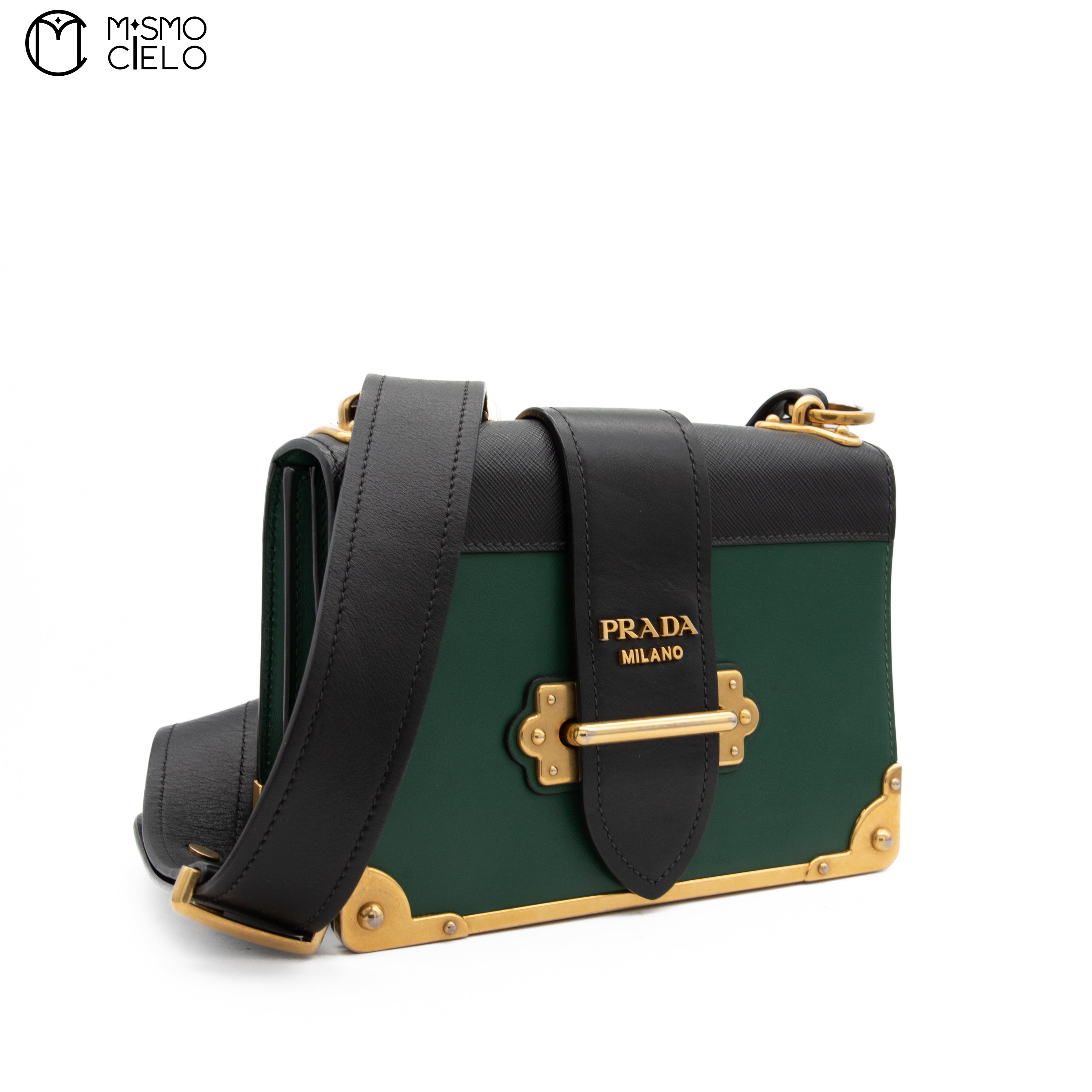 Green & Black Cahier Shoulder Bag