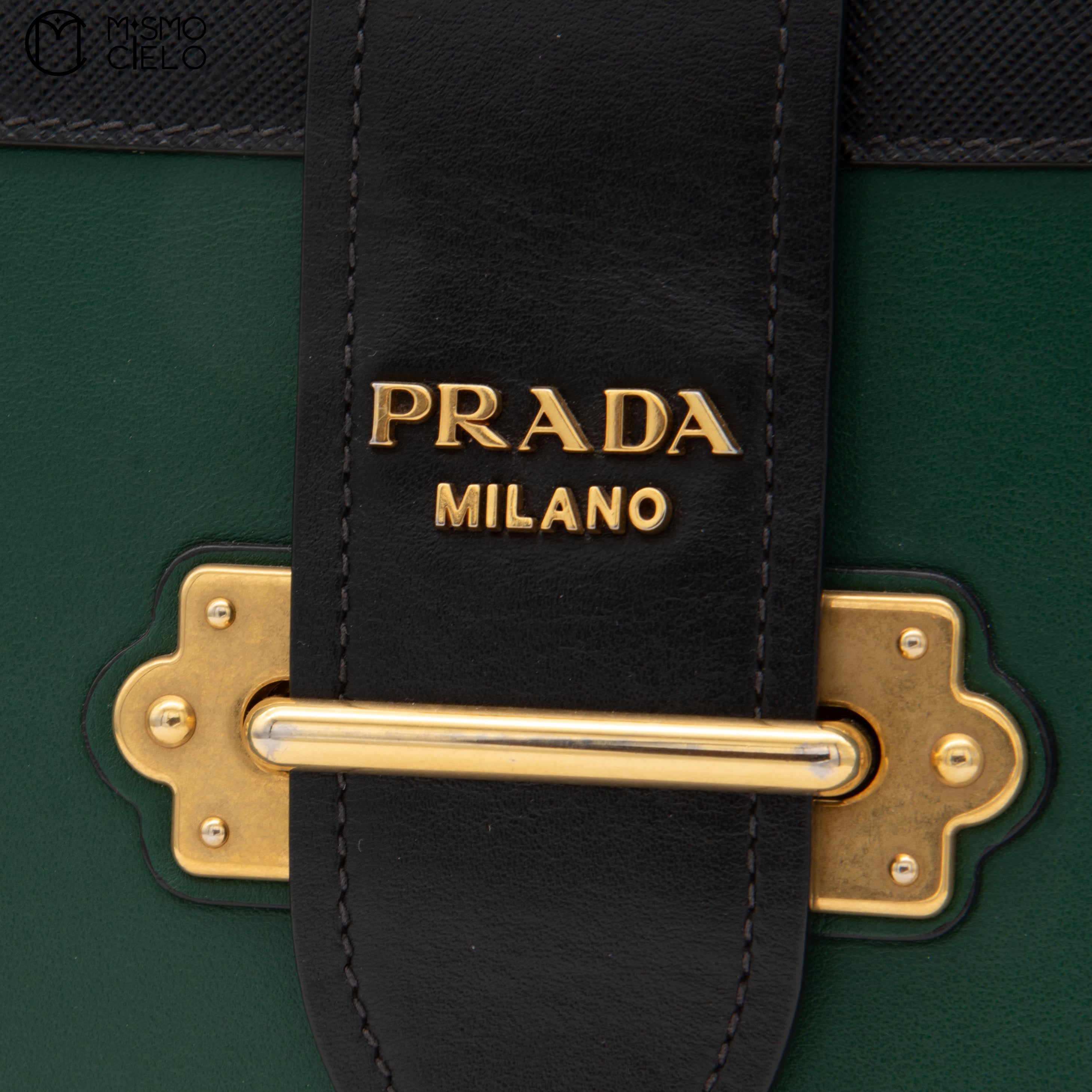 Green & Black Cahier Shoulder Bag