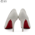 Apostropha Mess Strass 80 White Crystal Heels Size 38
