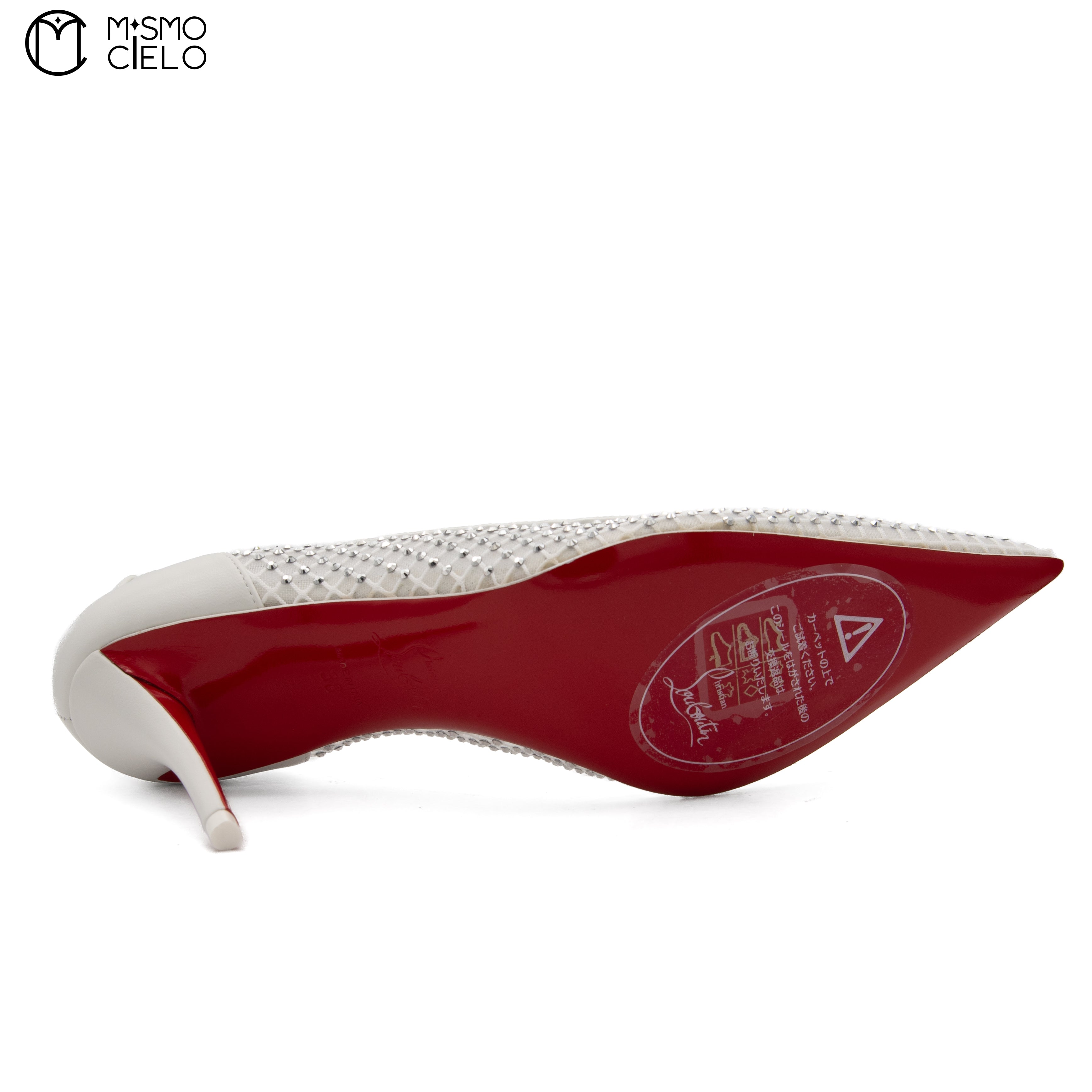 Apostropha Mess Strass 80 White Crystal Heels Size 38