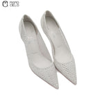 Apostropha Mess Strass 80 White Crystal Heels Size 38