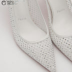 Apostropha Mess Strass 80 White Crystal Heels Size 38