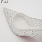 Apostropha Mess Strass 80 White Crystal Heels Size 38