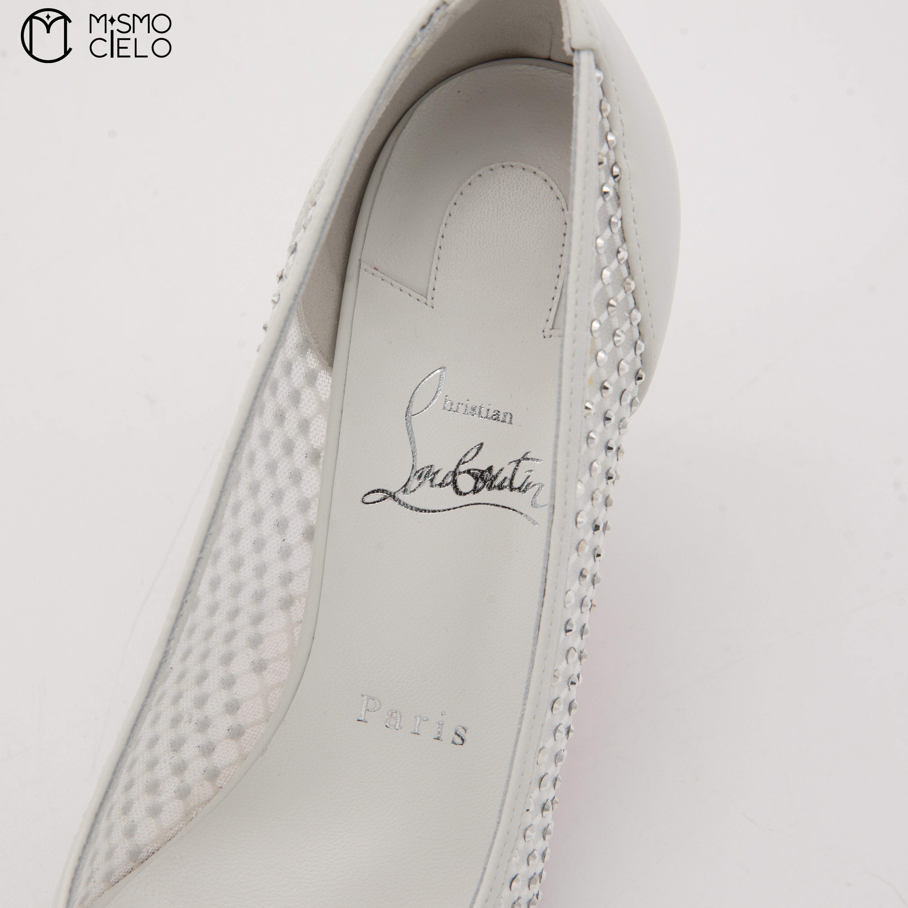 Apostropha Mess Strass 80 White Crystal Heels Size 38