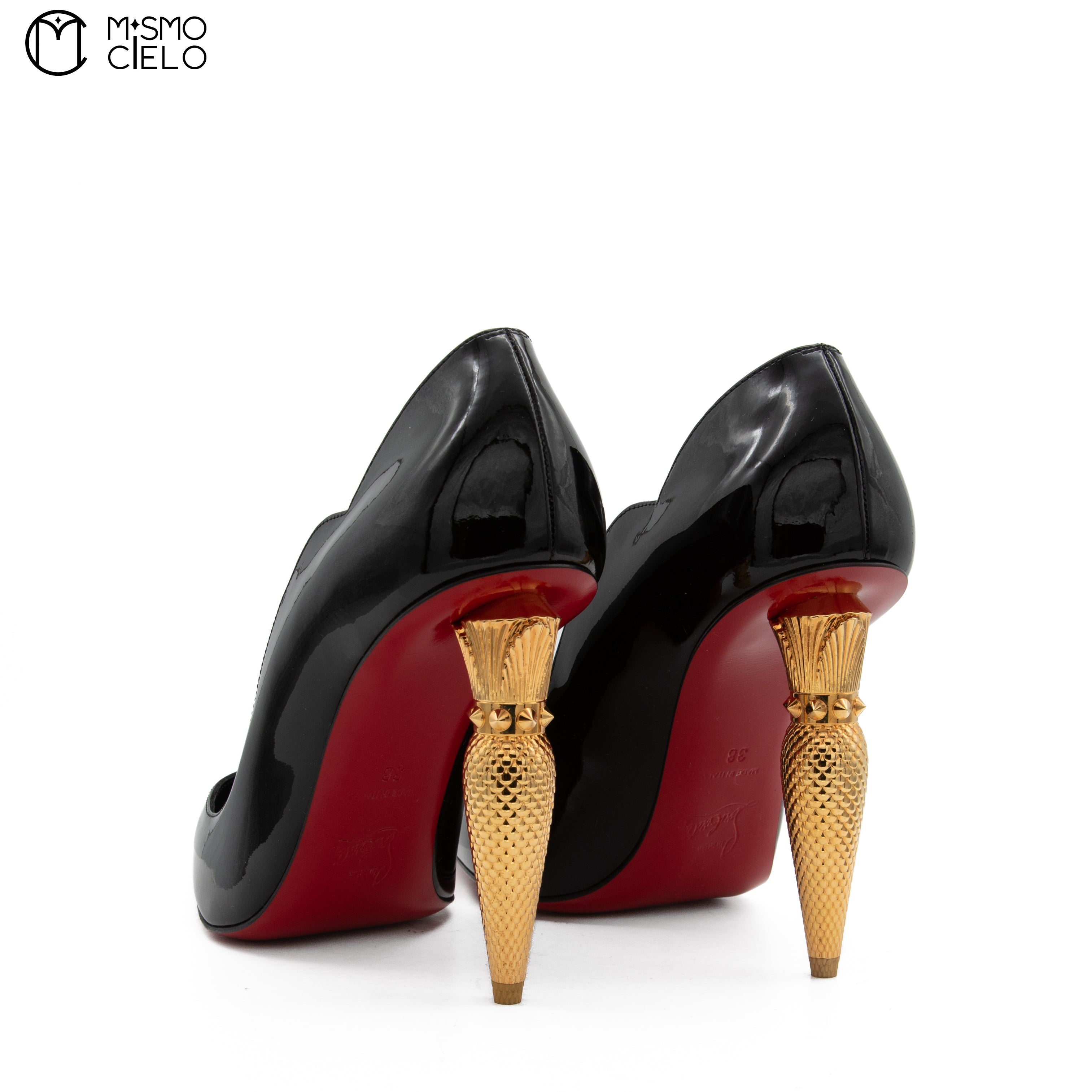 Lipchick 100 Black Patent Pumps Size 38